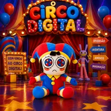 Boneco De Pelúcia Digital Circus Pommi Jax Circo Palhaço Circo Digital