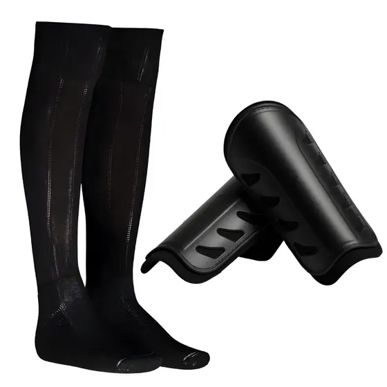 Kit Caneleira de Futebol + Meião de Futebol Kanxa Profissional Preto