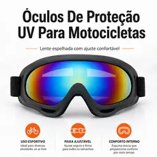 Óculos De Proteção UV Para Motocicletas À Prova De Vento Dirt Bike ATV