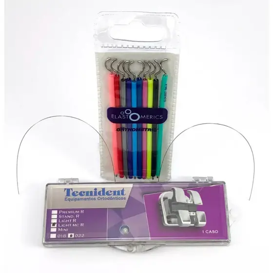 Kit Aparelho Braquetes Ortodônticos + 2 Fios + Borrachinhas Sortidas