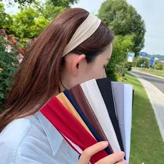 4 Peças Faixa Lisa Testeira Faixa de Cabelo Elástica Esportiva/Academia/Bandana de Cabelo Head