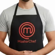 Avental Cozinha CHEF Estampado Preto  Ajustável Chef Churrasco