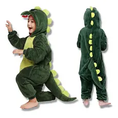 Pijama Macacão Infantil Dinossauro Kigurumi Menino Cosplay - Com Nota Fiscal