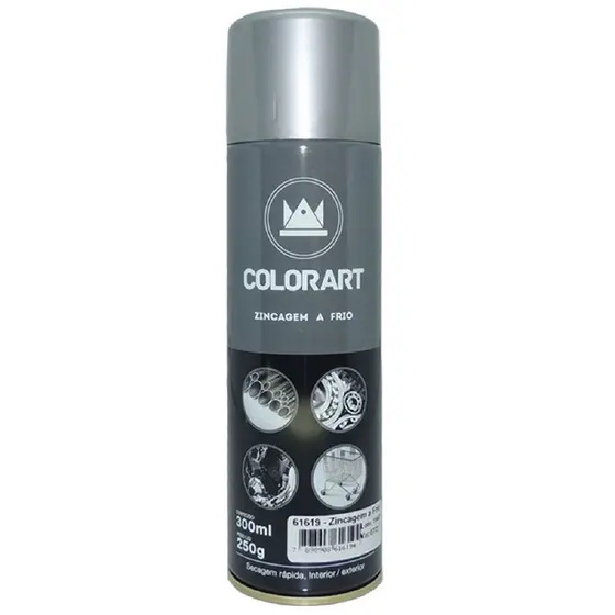 Zincagem A Frio Tinta Spray Colorart 300ml Evita Corrosao