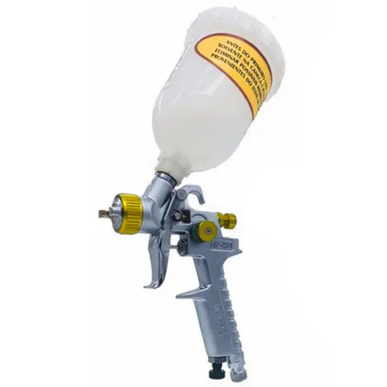 Pistola de Pintura Gravidade HVLP Dupla Ação Wimpel/VIDERA VD-201/MP201 Bico 1.0 250 ML