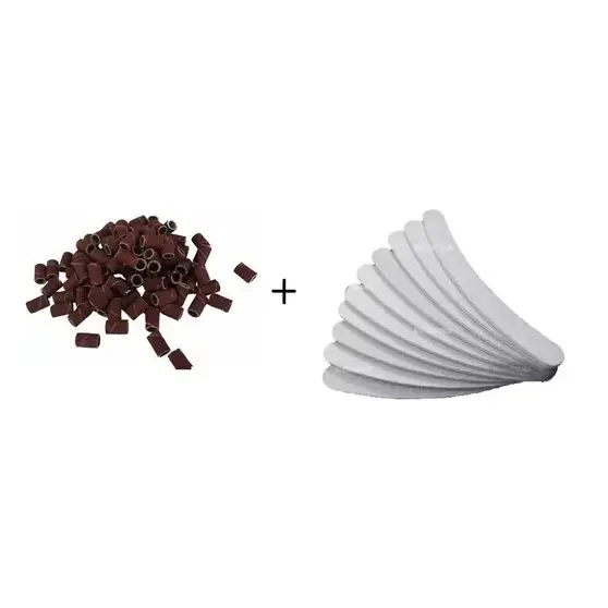 Lixa Eletrica Refil Bits Maninure Unha 50 Pc 180 + 10 Lixa Banana