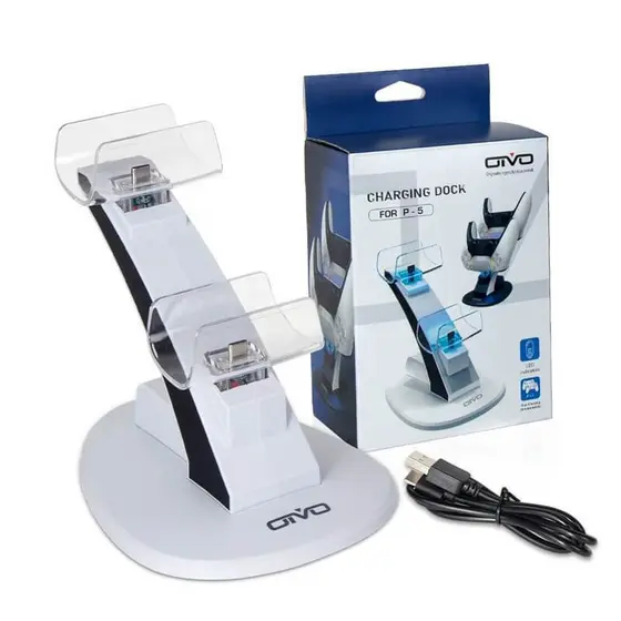 Carregador Duplo Dock Station Compatível Controle Dualsense Ps5 Oivo Iv-P5234