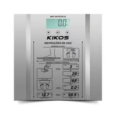 Balança Digital Corporal Ison Mede Gordura, Água e Peso Até 150 Kg Vidro Temperado Kikos Ty51