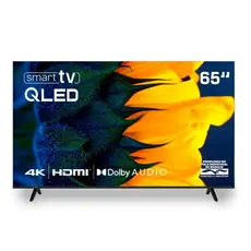 Televisão Smart TV HQ 50", 55" ou 65" QLED 4K UHD, Wi-Fi, Bluetooth, 3 HDMI, 2 USB, HDR, LED Bivolt