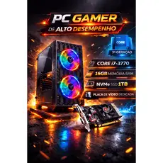 Computador Gamer Intel Core i7 - 16GB de RAM - SSD 1TB - Placa de Vídeo GT730 4GB