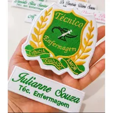 Patch e Brasão de Enfermagem - Conjunto Colante para Uniformes e Acessórios.