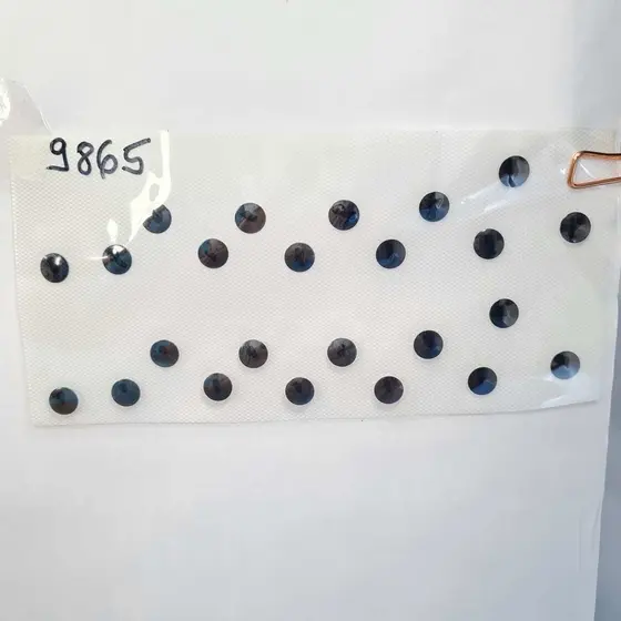 2 unidades Cartela Termocolante Chapinha Hotfix 8x18cm Preto 9865