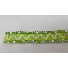Passamanaria galão - Verde - o metro - 2,7 cm de larg 	4101 001 43Q2