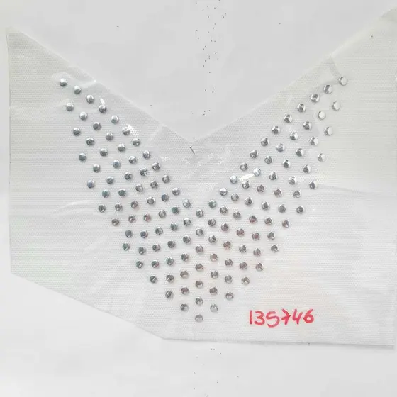 2 unidades Cartela Termocolante Gola Chapinha Prata Hotfix 15x17cm Prata 135746