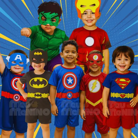 Kit Fantasia Infantil Menino Promoção Presente Com Acessórios Sortida