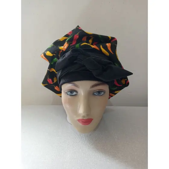 Touca Marias do Brasil (Estampa de pimentas)