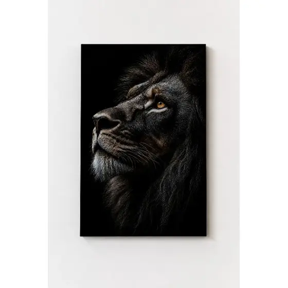 Quadro Decorativo Leão de Judá Luxo Preto e Branco – Arte Moderna para Sala e Escritório Premium