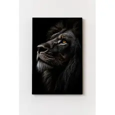 Quadro Decorativo Leão de Judá Luxo Preto e Branco – Arte Moderna para Sala e Escritório Premium