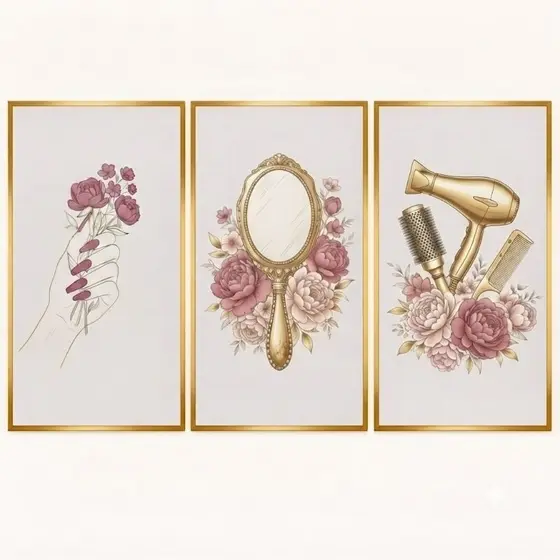 Quadros Decorativos para Salão de Beleza Clínica de Estética e Spa sem moldura