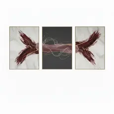 Kit 3 Quadros Decorativos 40x60 Abstrato Moderno Sala De Estar Quarto Borda Infinita
