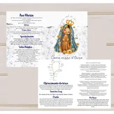 Folheto devocional Como rezar o terço vários modelos