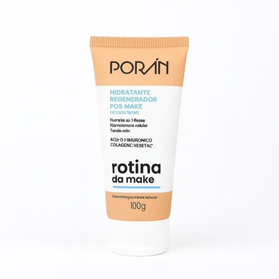 Hidratante Regenerador Pós Make Porán 100 g – Ácido Hialurônico & Colágeno Vegetal