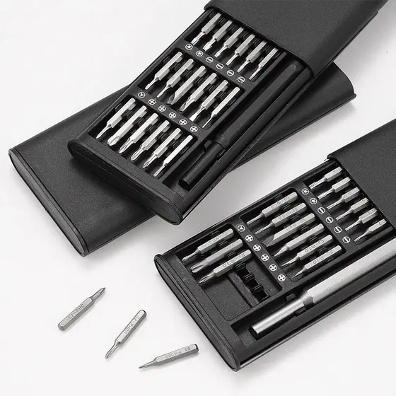 Kit Jogo De Ferramenta Chave Magnética De Precisão 24 Peças Para Pequenos Reparos Celular PC Notebook Óculos