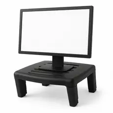 Suporte Base Para Monitor Quadrado Preto Com 4 Níveis De Ajuste Altura