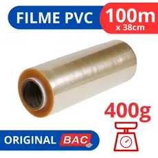 Rolo Bobina Plastico De Filme Pvc 38cm X 100 Metros Original BAC