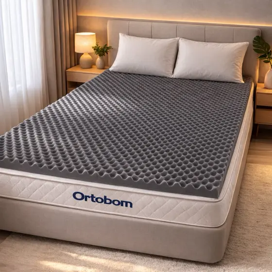 Pillow Top Ortobom Casal Massageador Colchonete Caixa De Ovo Casca Anti-escaras D20