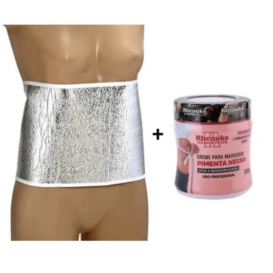 Cinta Térmica Isolmanta P/ Redução de Medidas + Gel Pimenta Negra