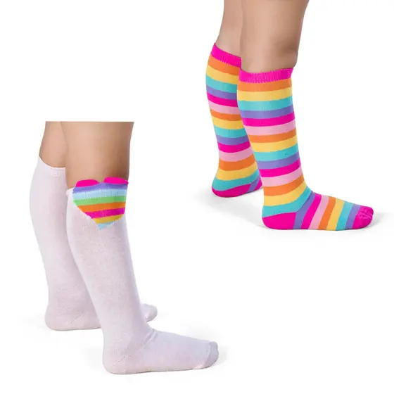Combo 2 Meia Infantil Menina Galochita Meia Infantil Para Galocha Colorida