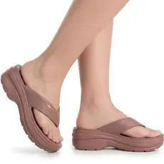 Chinelo Dijean Feminino Tamanco Plataforma Casual de Dedo Sandália Feminina Eva Conforto