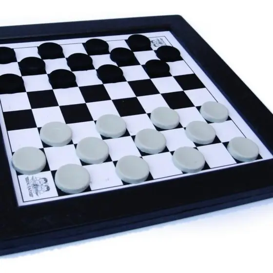 Jogo de Dama e Trilha 2 em 1 - Plástico Grande 24x24 - Dutati Treine Sua Mente