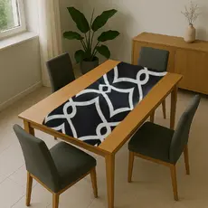 Caminho de Mesa Trilho Decorativa Retangular Toalha Estampada 4 ou 6 Lugares 1,50x0,45