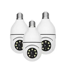 Kit 1, 2 e 3 Câmeras Lâmpada Wi-Fi 360° com Visão Noturna e Acesso por App – Instalação Rosqueável