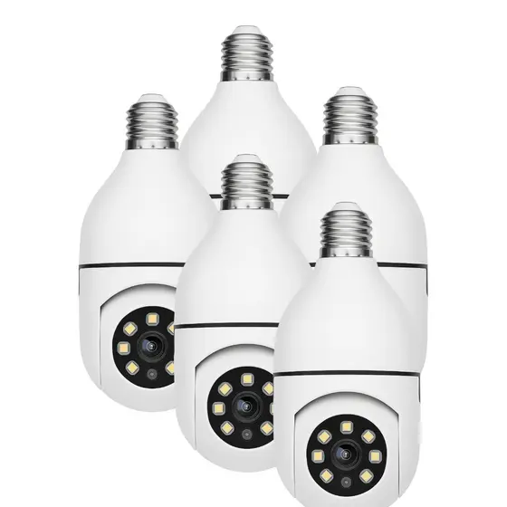 Câmeras Lâmpada 360° ( Selecione quantas ) com Conexão Wi-Fi e Visão Noturna – Controle via Celular