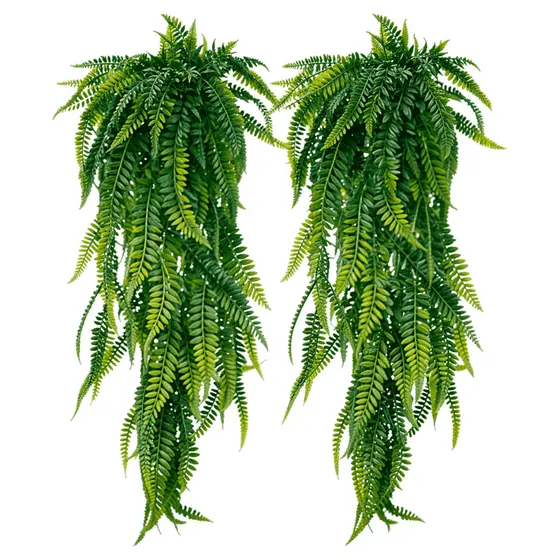 Kit 5 Planta Artificial Pendente 80cm – Samambaia Folhagem Decorativa