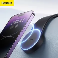 Baseus Suporte Magnético Veicular Com Carregamento Qi Indução Sem Fio Carro Para iPhone Samsung Celular Carregador