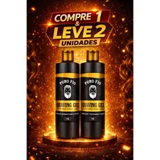 Kit 2x Shaving em Gel de Barbear Mentolado Puro Fio 1kg - Profissional, Barba Suave Sem Irritação