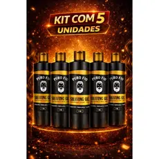 Kit 5x Shaving em Gel de Barbear Mentolado Puro Fio 1kg - Profissional, Barba Suave Sem Irritação