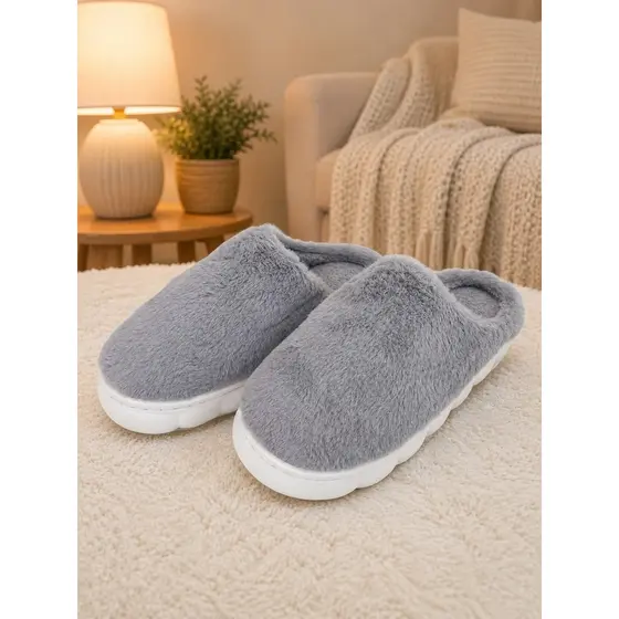 Pantufa Feminina e Masculina Antiderrapante Forrado Macio Quentinho
