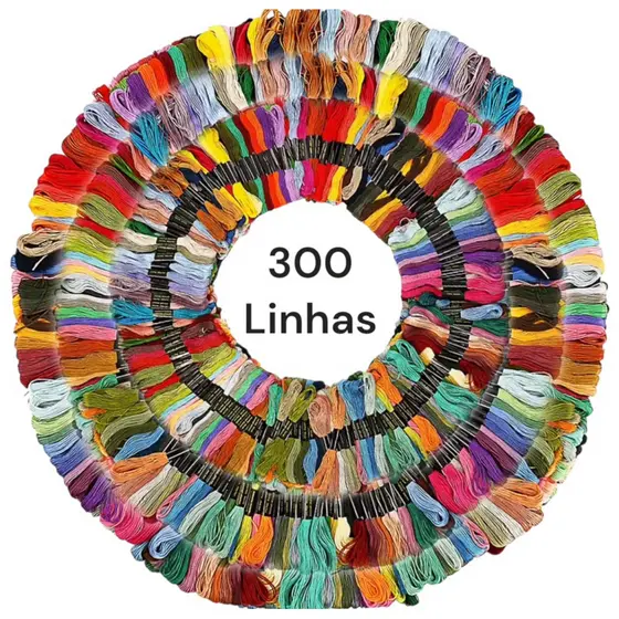 kit Linha Bordado 300-200-100 Linha Algodão Meadas Ponto Russo Costura Patchwork Aviamentos Não Desbotam
