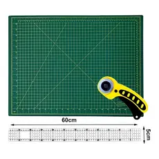 Base De Corte 60x45 + Régua 5x60 + Cortador 45mm Patchwork
