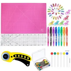 Kit Base De Corte Rosa ou Verde A2 60x45 + Régua 15x60 + Cortador 45mm pachwork br