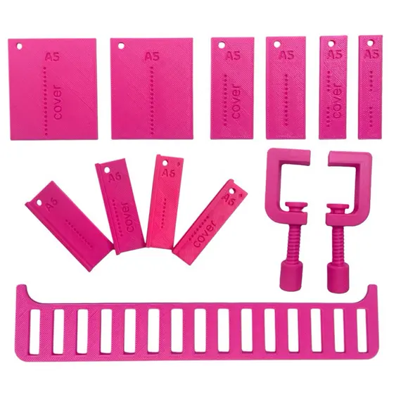 Kit Gabarito The Cinch Para Furo Quadrado E Redondos A6 Ea5 e Prensa
