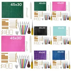 Kit Base De Corte 45x30 Cartonagem patchwork completo wire-o post it papelaria pachwork br