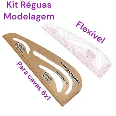 Kit Réguas Para Cavas 6x1 e régua 3x1 Flexível Para Costura e Modelagem pachwork br