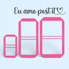Kit 3 Gabaritos Post It Encadernação e Cartonagem Plástico 3mm