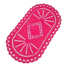 Tapete Oval de Crochê Porta Várias Cores Moda Casa Decoração de Interiores Crochet Artesanal Cozinha